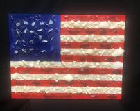 Acrylic/Glass U.S. Flag Wall Hanging 202//160